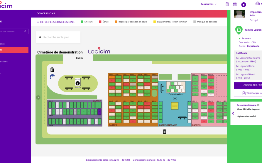 Image d'illustration de Logicim - Gestion du cimetière 2/3 - Ouvrir en plein écran