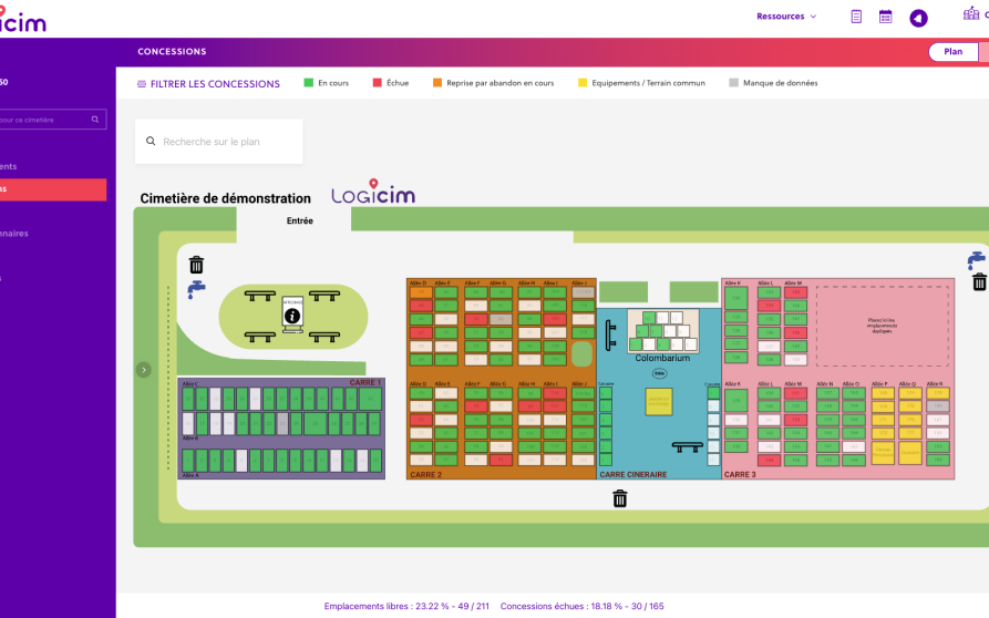 Image d'illustration de Logicim - Gestion du cimetière 1/3 - Ouvrir en plein écran