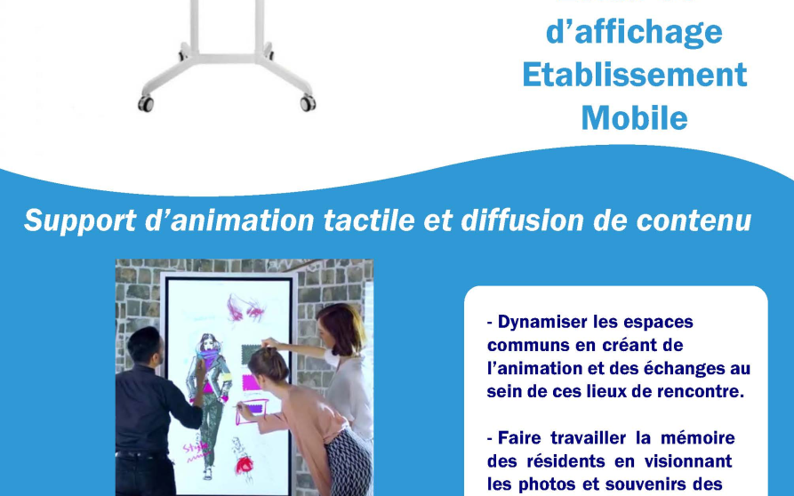 Image d'illustration de Ecran d'animation tactile et diffusion de contrenu 1/2 - Ouvrir en plein écran