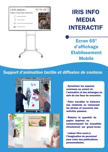 Image d'illustration de Ecran d'animation tactile et diffusion de contrenu 1/2 - Ouvrir en plein écran