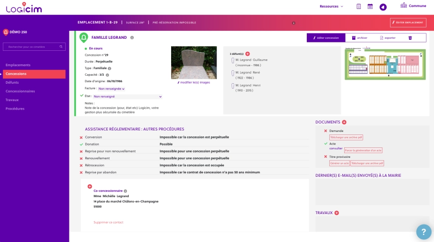 Image d'illustration de Logicim - Gestion du cimetière 3/3 - Ouvrir en plein écran