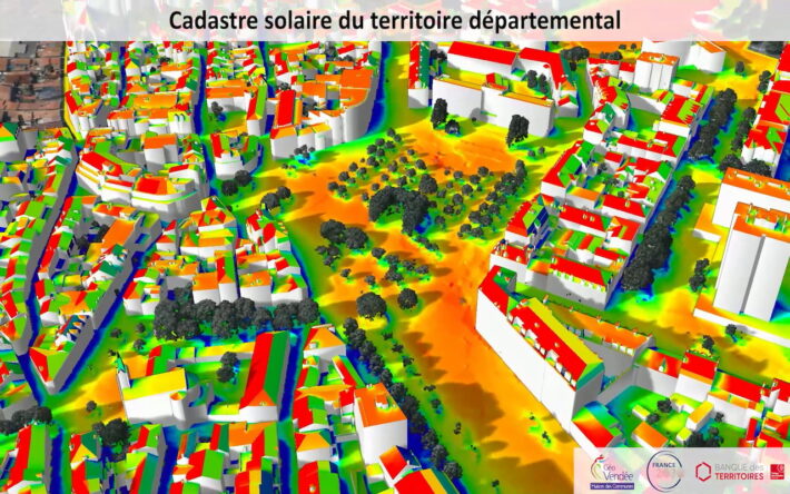 Cadastre solaire du territoire départemental - Crédits photo : GéoVendée