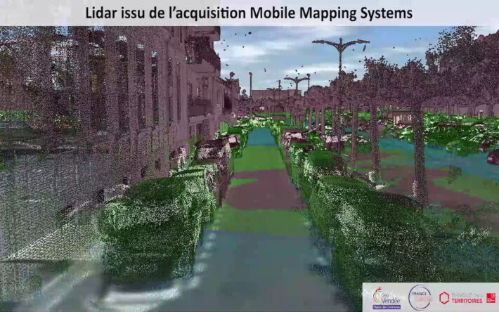 Lidar issu de l'acquisition Mobile Mapping Systems - Crédits photo : Géovendée