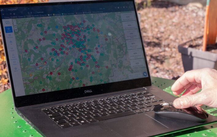 Grâce aux 1100 capteurs, il est possible de visualiser en temps réel le niveau de remplissage des points d’apport volontaire équipés du Pays de Montbéliard Agglomération - Crédits photo : Pays de Montbéliard Agglomération
