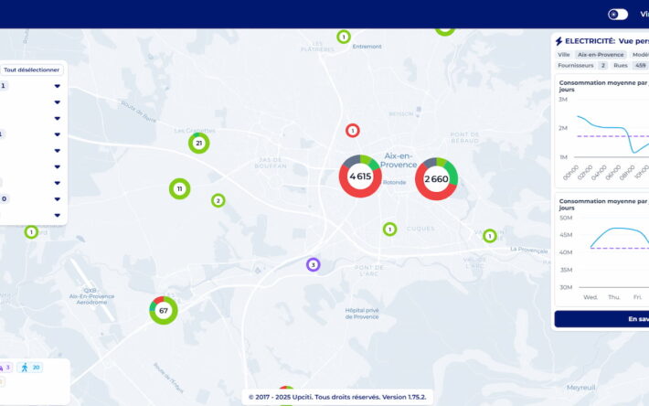 Visualisation des données énergétiques : consommation, coûts et répartition géographique pour un pilotage optimisé - Crédits photo : Ville Aix-en-Provence