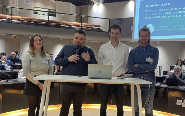 Rencontres AVPU avec les membres du consortium du projet ViPARE (de g. à d. Lauriane Ledieu, Régis Gabriel, Clément Le Roux et Antoine Bruge) - Crédits photo : Ville de Metz